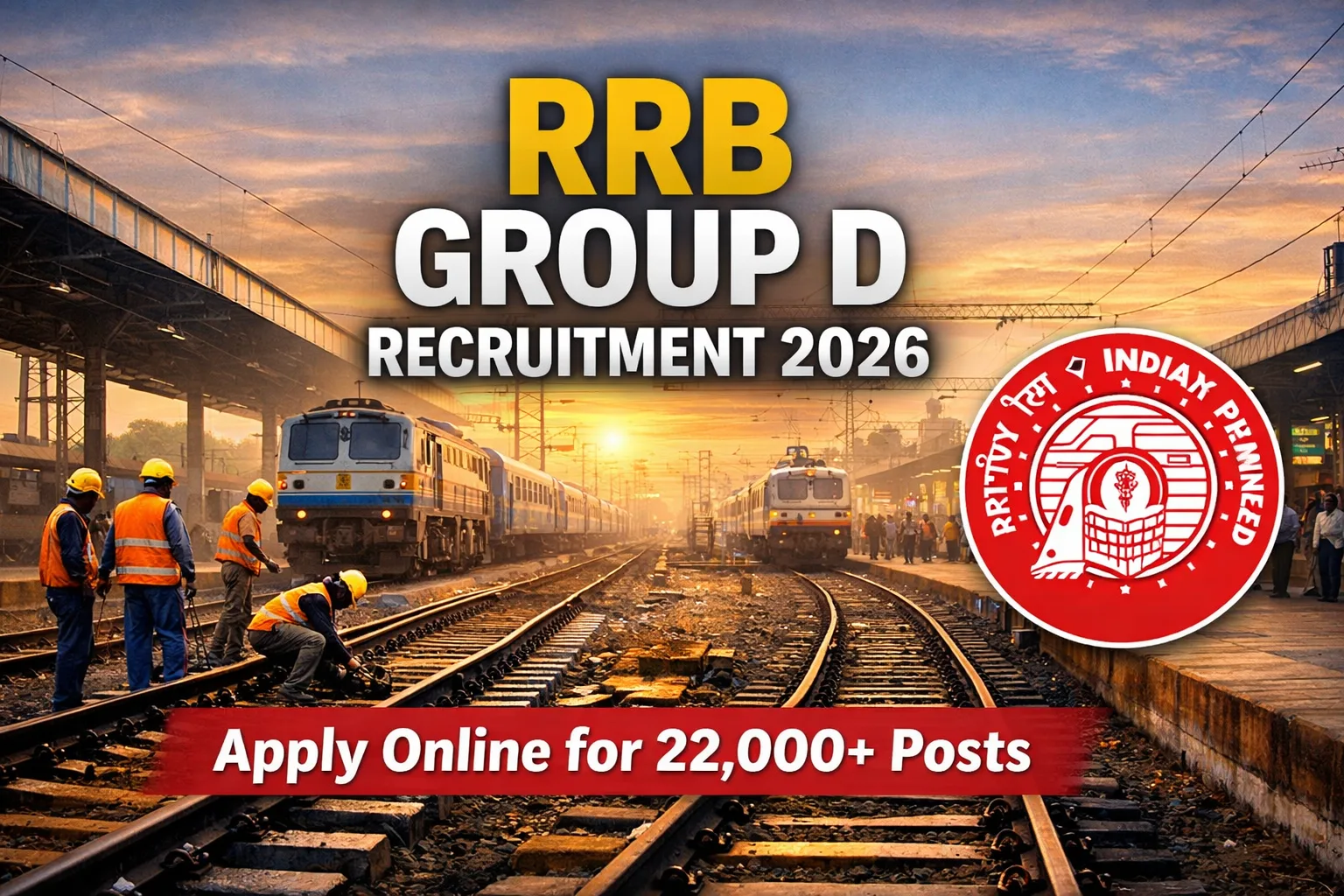 RRB Group D Recruitment 2026 - Apply Online for 22195 Posts