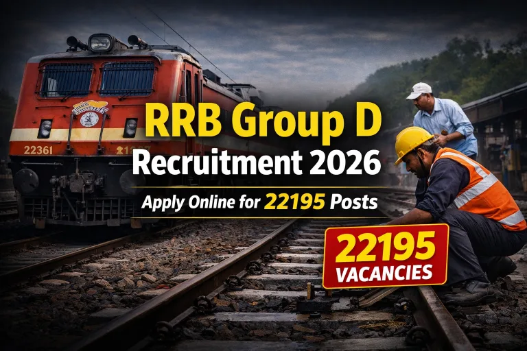 RRB Group D Recruitment 2026 - Apply Online for 22195 Posts
