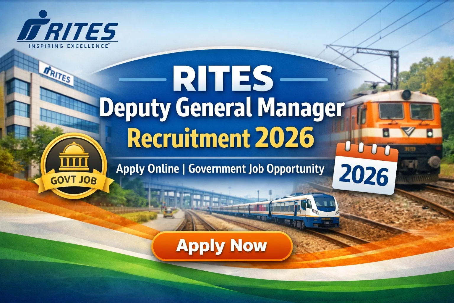 RITES Deputy General Manager Recruitment 2026 – Apply Online