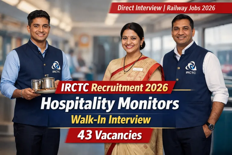IRCTC Hospitality Monitors Recruitment 2026 – Walk in for 43 Posts