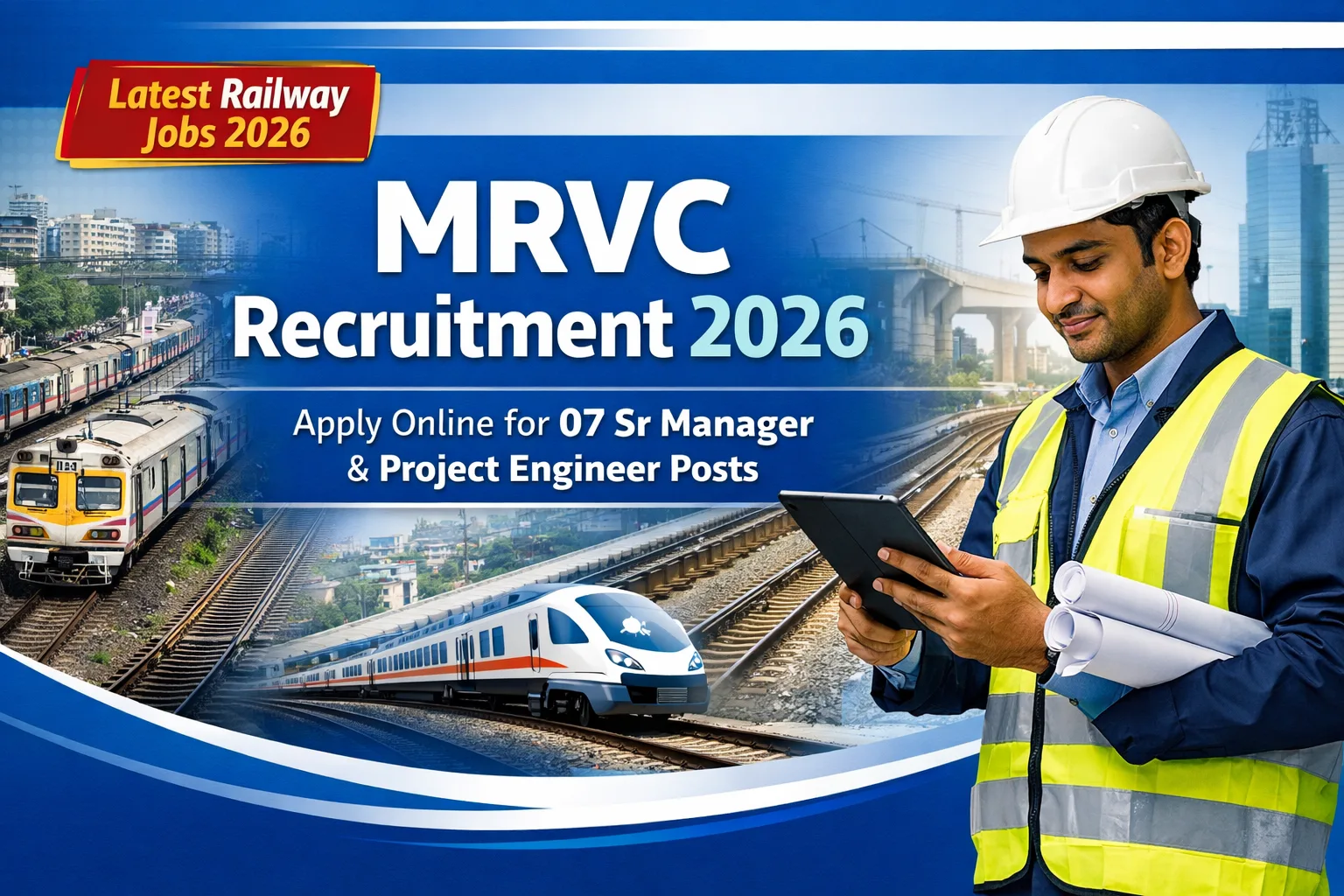 MRVC Recruitment 2026 - Apply Online for 07 Sr Manager, Project Engineer Posts