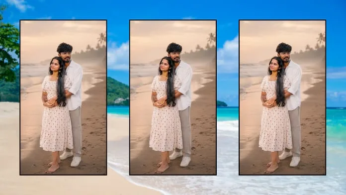 Romantic Couple Beach Photo Edit AI Prompt Generator Free Online