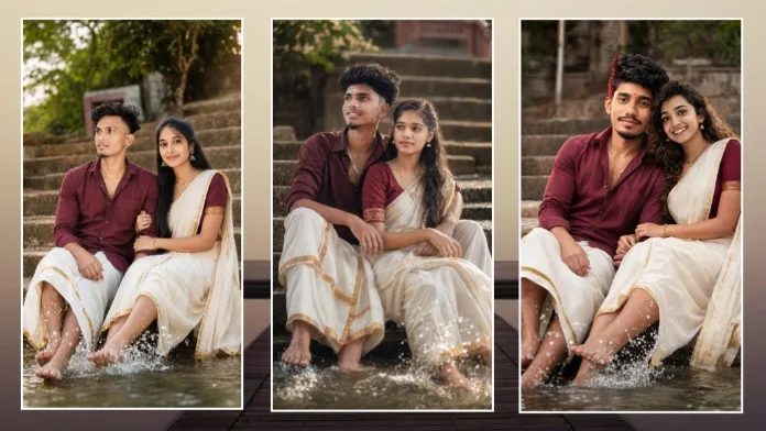 Best Romantic South Indian Couple Edit AI Prompt